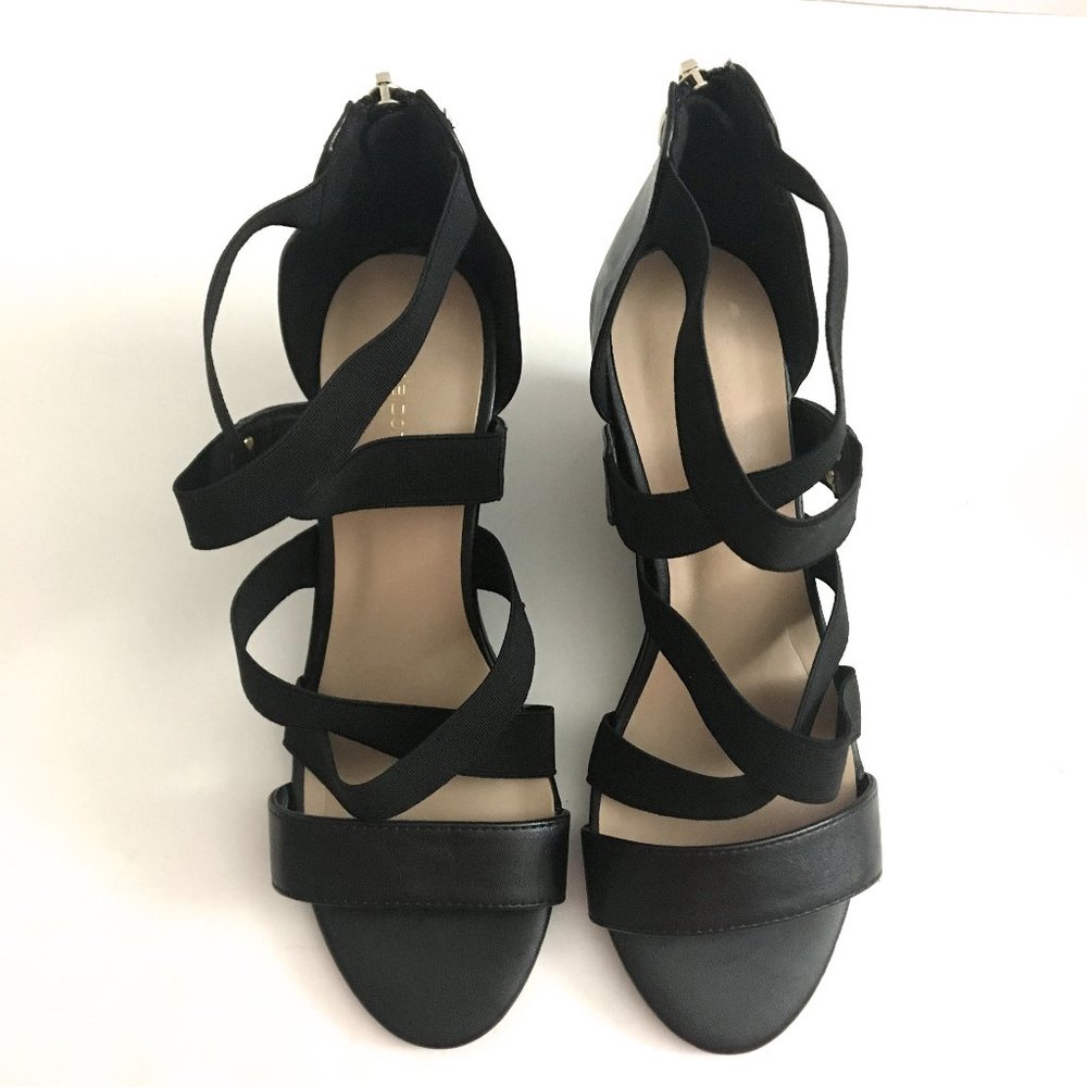 Liz Claiborne Black Strappy Sandal Heels Shoes 6.5
